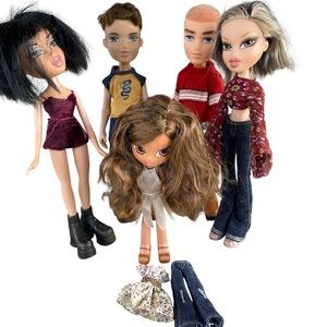 Rare Vintage 5 Bratz Doll Collection & Outfits Tiana Cameron Jade Eitan Yasmine